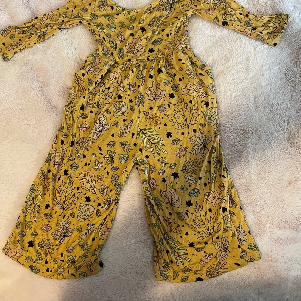 Lumiere Kids One Piece in Yellow Leaf Print